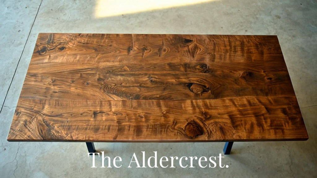 Solid walnut dining table – Aldercrest by Northwest Wood Creations
