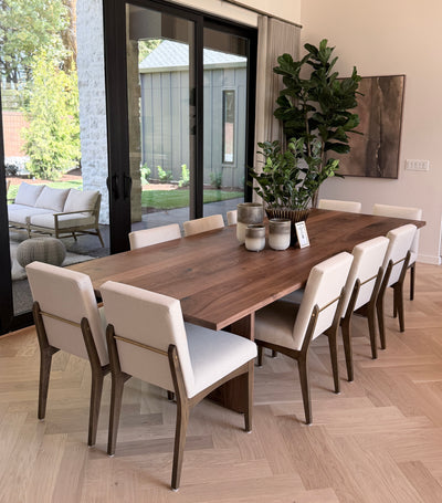 Eastern Walnut Dining Table with Matching Pedestal Legs
