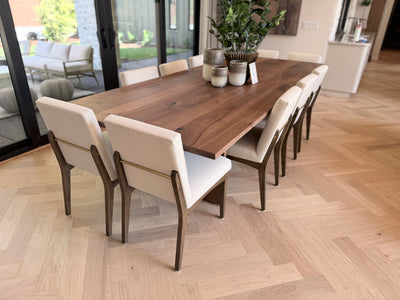 Eastern Walnut Dining Table with Matching Pedestal Legs